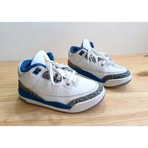 Nike Air Jordan 3 Retro PS Wizards White True Blue DM0966-148 Size 13C Boys Kids